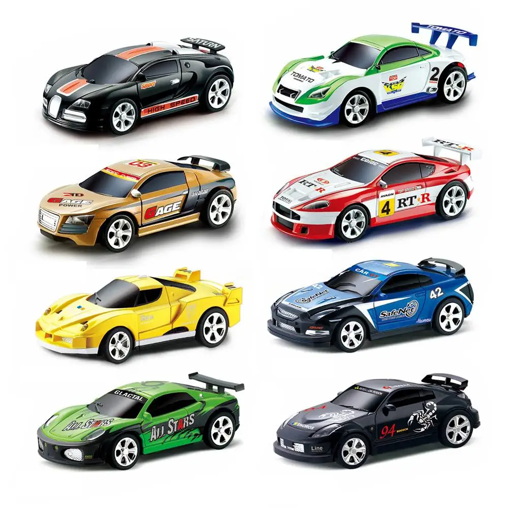 8 Colors 1/58 2.4G 4CH Mini RC Car Can with LED Light Radio Remote Control Car Racing Toys for Boys Kids