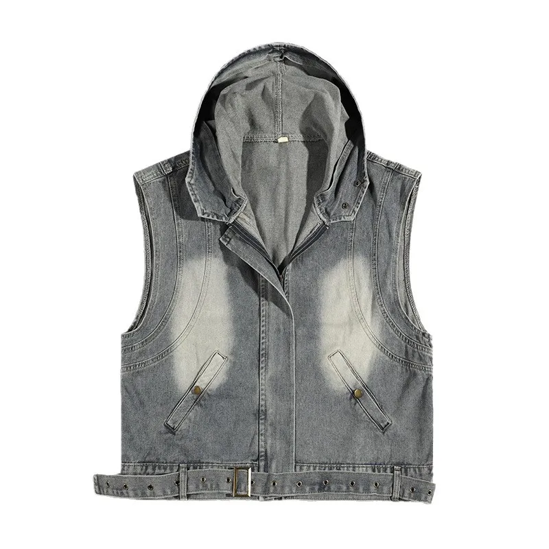 سترة رجالية متعددة الاستخدامات، فضفاضة، سترة بدون أكمام، تصميم مفكك متخصص، علوي #5