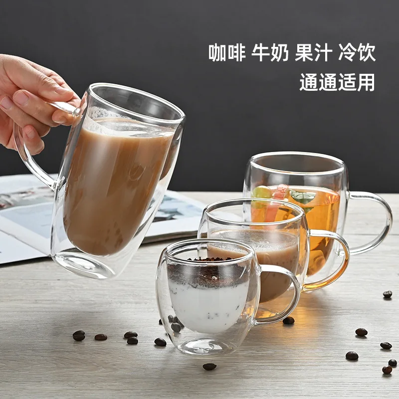Doppelwandige Glas-Tasse 280 Ml – Hitzebeständig, Isoliert & Spülmaschinenfest