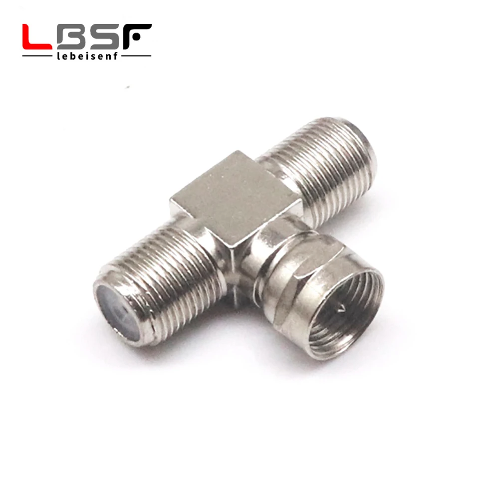 Cable TV three-way head F revolution 2F mother conversion head 1 revolution two mother three-way British zinc alloy head