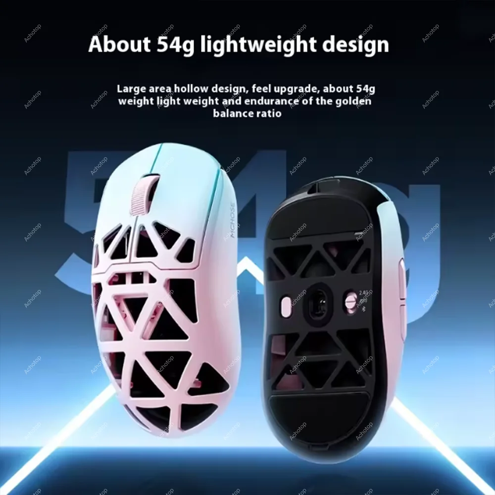 

Новая беспроводная мышь MCHOSE AX5 V2, 8k, магниевый сплав PAW3950, трехрежимная Bluetooth игровая мышь AX5promax, легкий ПК, геймерский подарок