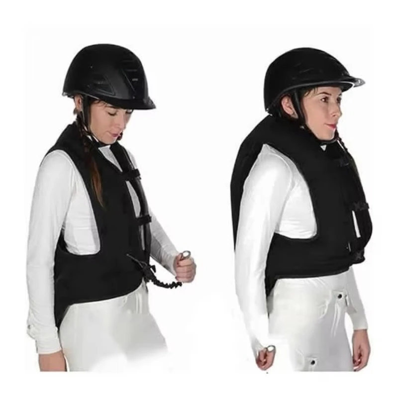 Equestrian riding apparel with neck airbag for adventure sports