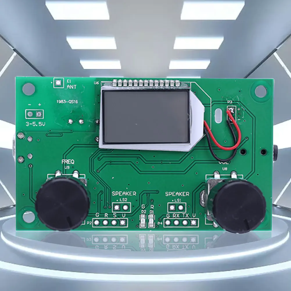 Modul penerima Radio FM Stereo Digital, dengan tampilan LCD modul frekuensi yang dapat disesuaikan Stereo 50hz-18KHz DC 3-5v Kit Radio DIY