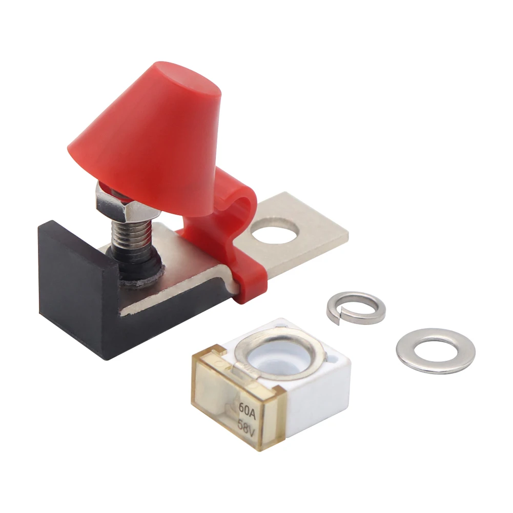 M8 Marine Rated Battery Fuse 30A-300A Fuse Block with 58V Ring Fuse Ignition Protection for Boat Truck for RV Cruise Ship Crane