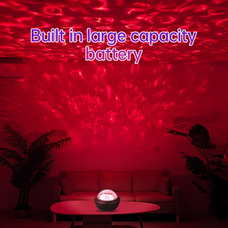 New Water Ripple Projection Lamp Ambient Light with Remote Control LED Northern Lights Projector Dynamic Decorative Night Lights