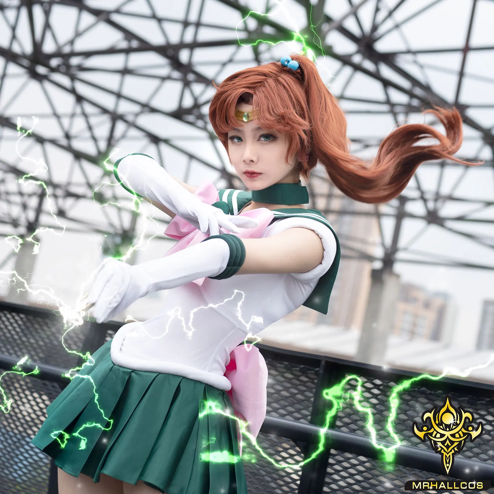 MRHALLCOS-Disfraz de Anime de Sailor Jupiter Makoto Kino Moon, traje de fiesta de Halloween, talla grande