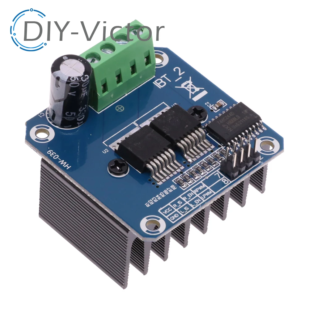 Double BTS7960 Stepper Motor Driver Module BTS7960B DC 43A PWM Motor Stepper Driver Module H-Bridge For Arduino Smart Car