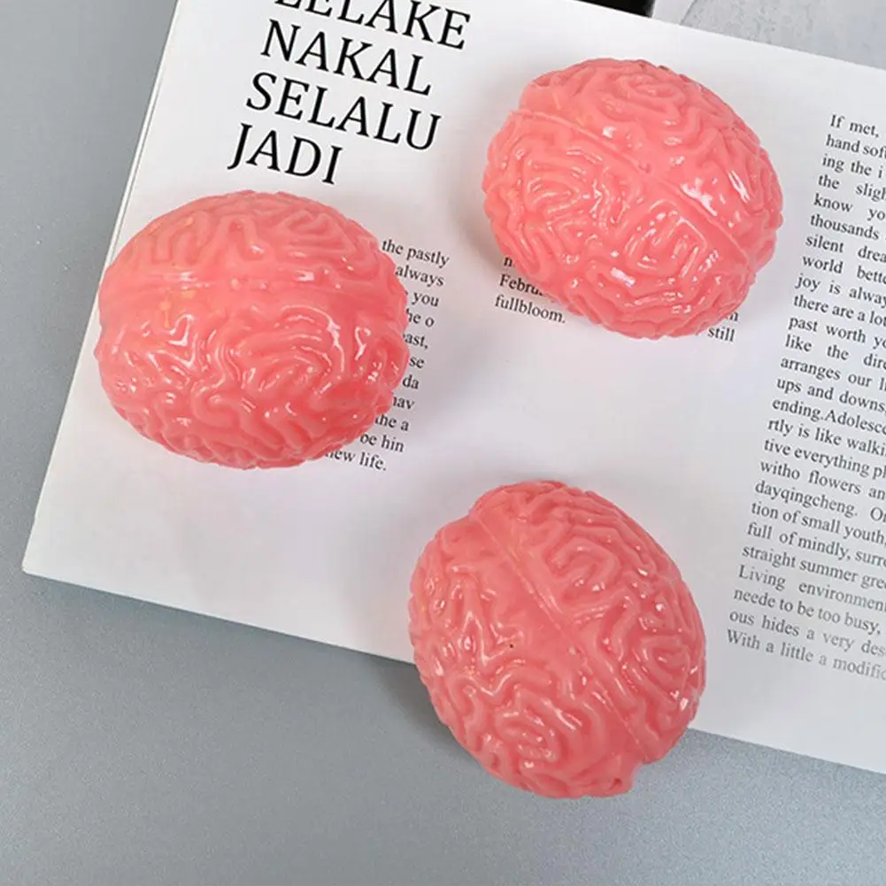 スクイーズボールおもちゃ ソフトラテックス素材 シミュレーション脳 アンチストレス リリーフ ハンドフィジェットトイ スクイーズストレスボール スクイーズブレイン