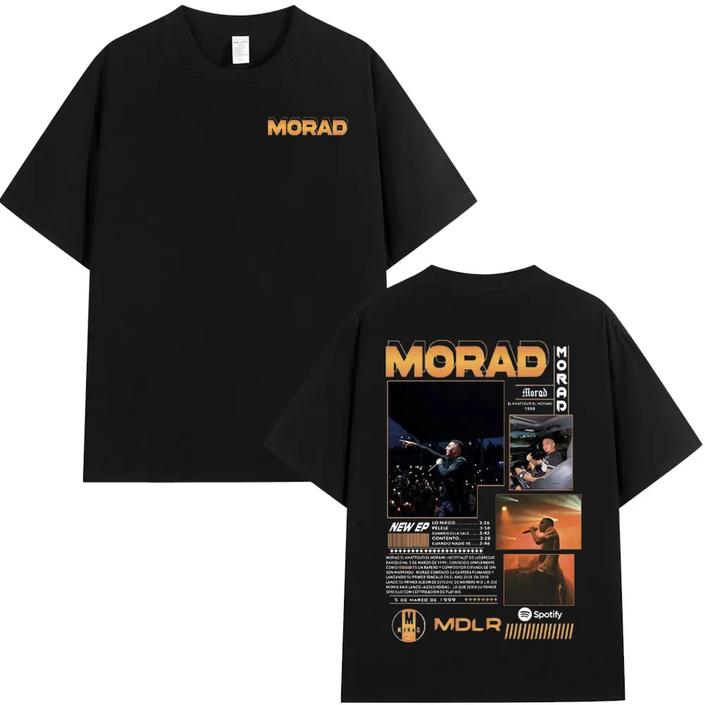 Rapper Morad M.D.L.R Album Graphic T Shirt Men Women Fashion Hip Hop Vintage T-shirt Cotton Oversized Short Sleeve T-shirts Tops