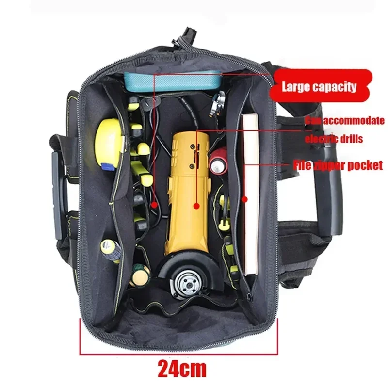 Backpack cloth Oxford travel toolbag tool large elevator new repair capacity tool belt hardware storage shoulder electrician