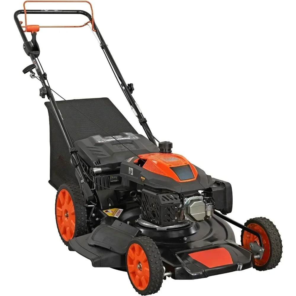 

Lawn Mower, Select PACE 6 Speed CVT High Wheel RWD 3-in-1 Gas Walk Behind Self Propelled Lawns Mowers, Black,Lawn Mower