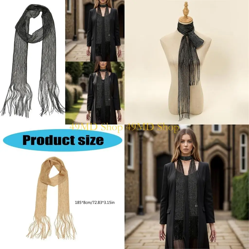 

49MD Популярные шарфы с длинным шарфом шарфа Элегантный шарф шарф шарф для причинного формального