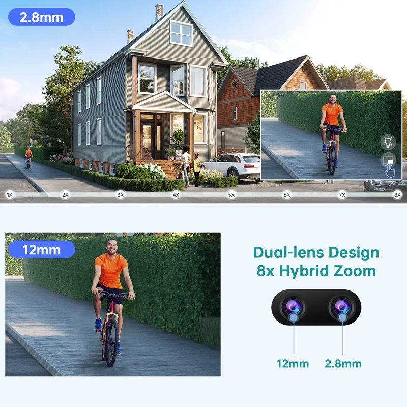 Camcamp 8MP 4K Smart Wifi Camera PTZ Outdoor 8x Digital Zoom Onvif Cctv Video Surveillance IP Camera Security Protection Iptv