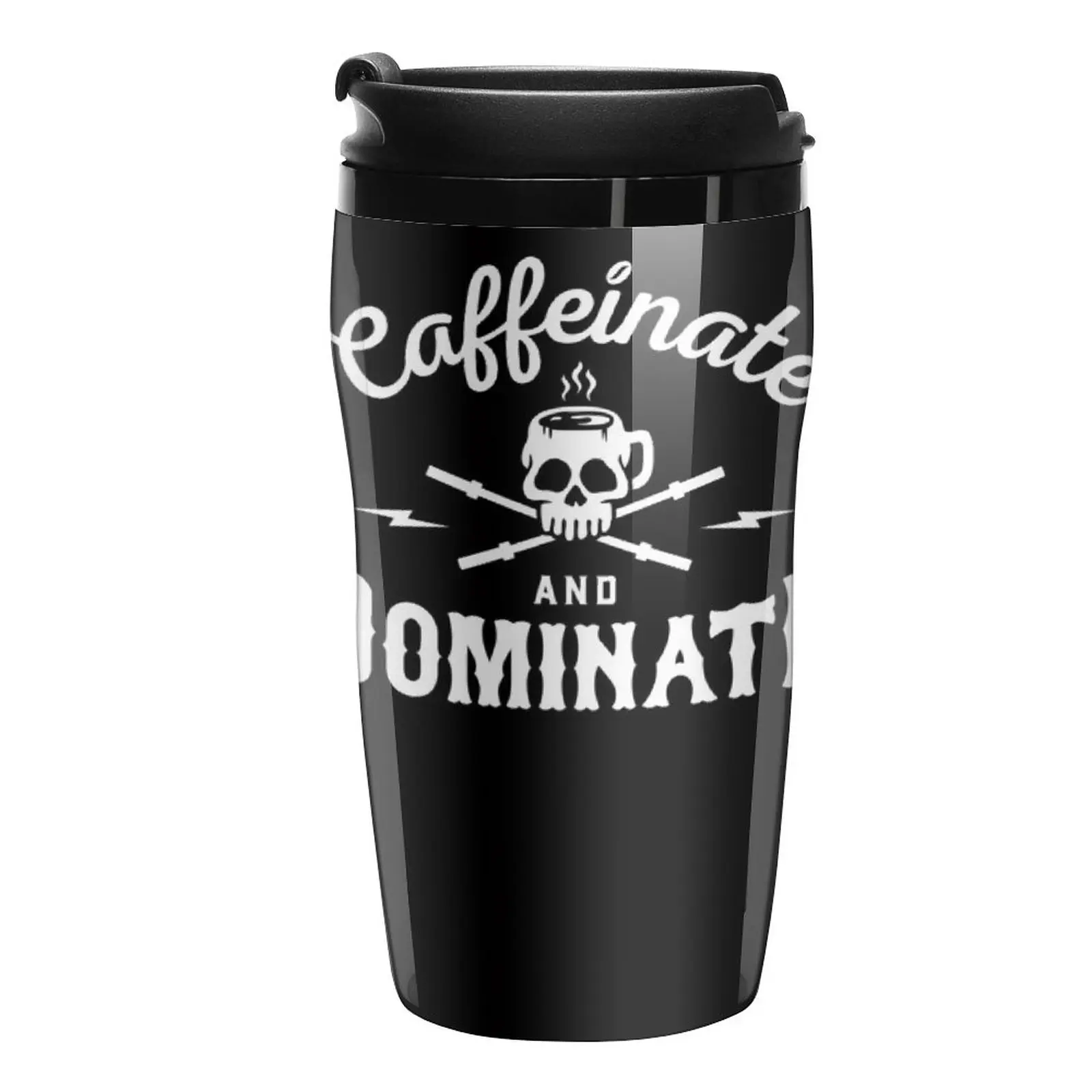 

New Caffeinate And Dominate Travel Coffee Mug Beautiful Tea Cups Creative Cups Coffee Cup Heat Preservation Espresso Coffee Cups