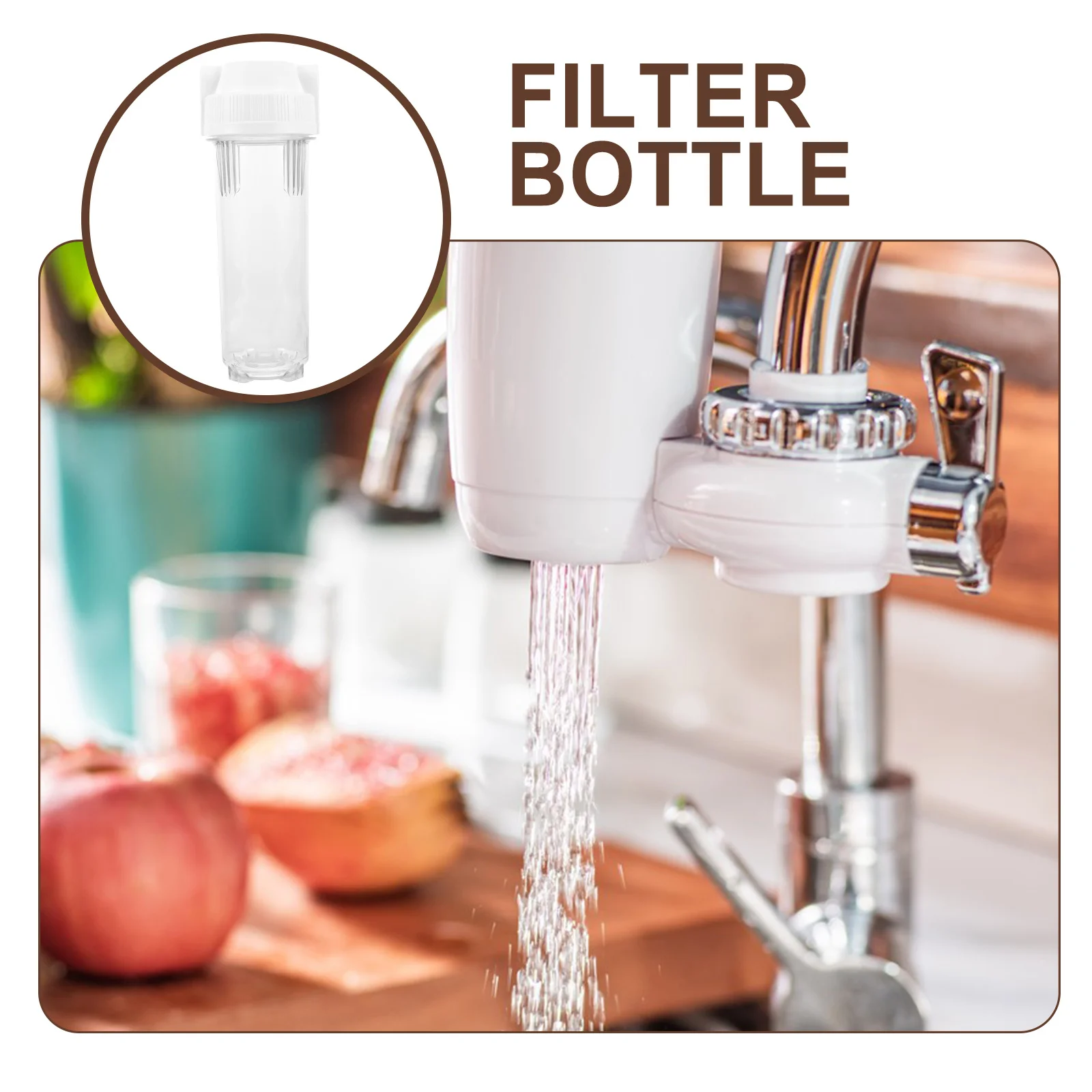 

Explosion-Proof Plastic Filtering Bottle for Water Purifier Effective Impurities Removal Home Kitchen Filtering Bottle