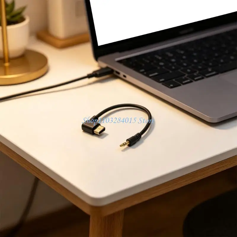 R6FF Durability Metal Type C To Auxiliary Sound Adapter Cable USB C To 4Pole 3.5Mm Cord