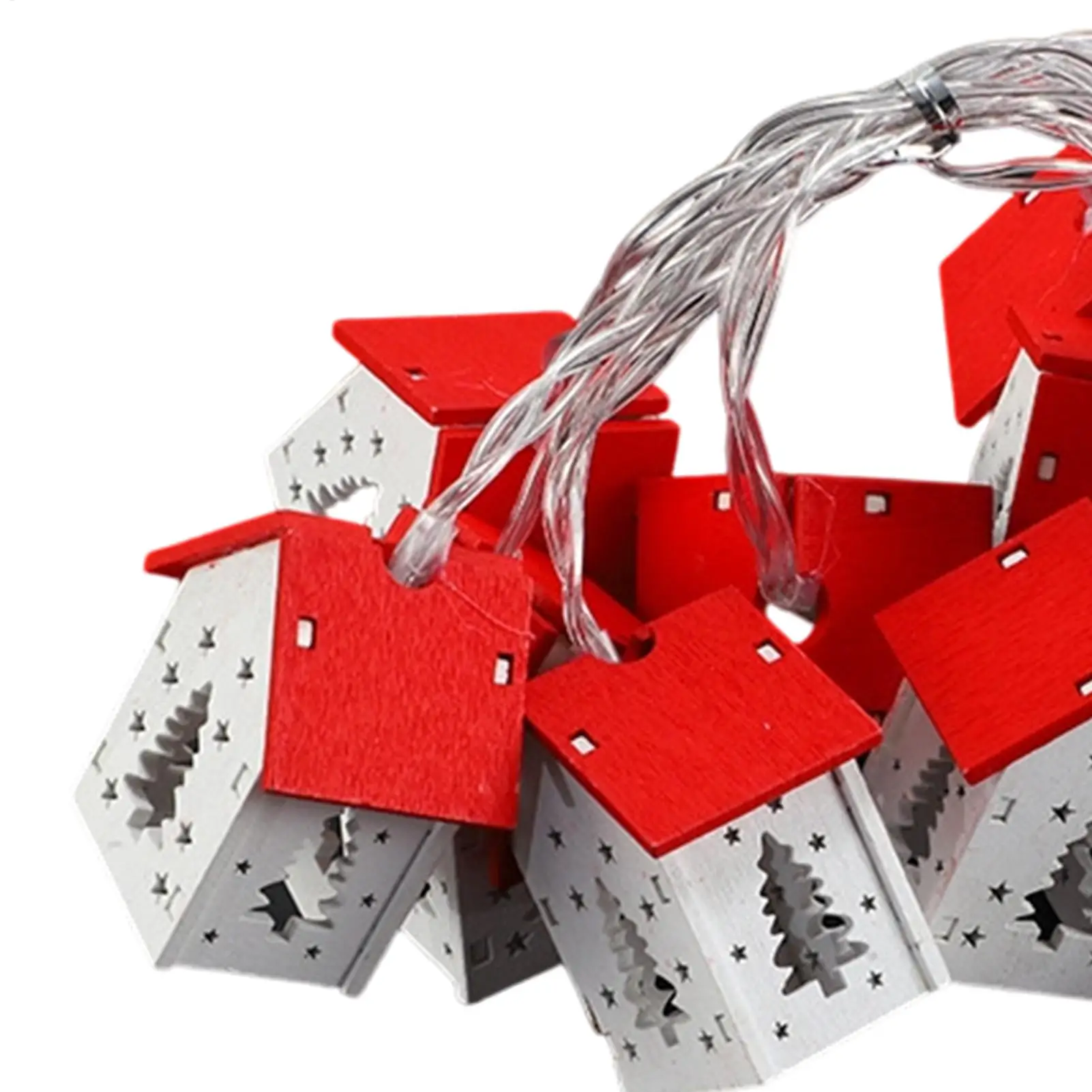 سلسلة أضواء عيد الميلاد على شكل منزل داخلي، ديكور موسمي، أضواء زينة للعطلات لمالك المنازل، مخططات الأحداث في الهواء الطلق #5