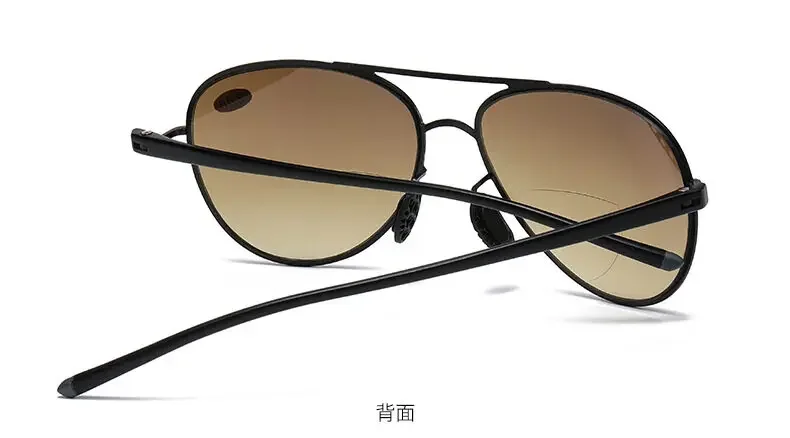 Bifokale Lesebrille Männer Mode Doppel Brücke Sonnenbrille Männlich Aussehen Weit und Nah Anti Glare Hyperopie Brillen +1,0 Bis +4,0 – Detail 17