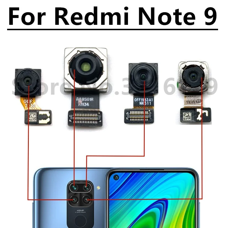 Rear Camera For Xiaomi Redmi Note 9 Pro 9S 9Pro Note9 Main Ultrawide Depth Macro Original Back Camera Module Spare Parts