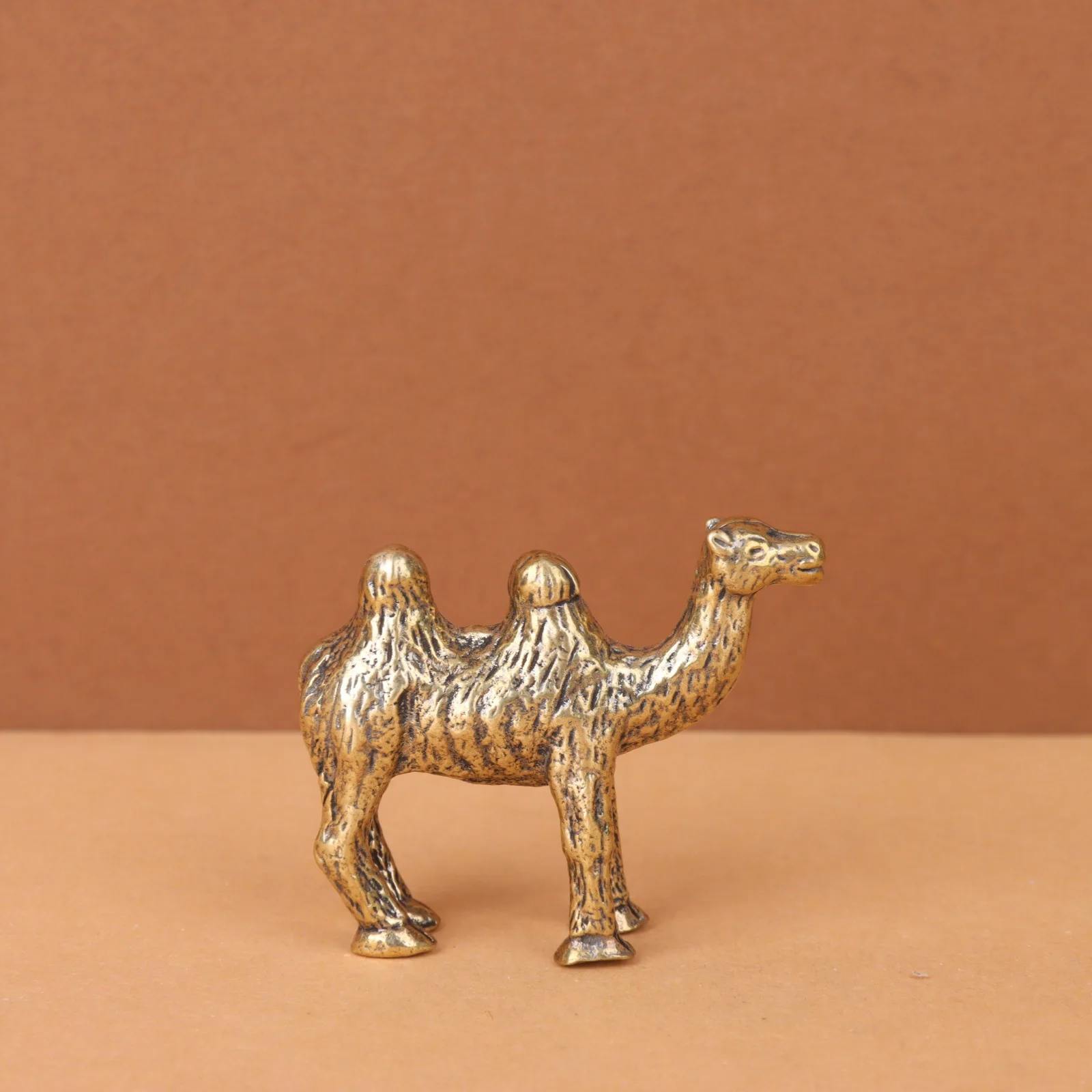 Bronze Desert Walker Camel Brass Copper Desktop Ornament Home Decoration Tea pet Retro Craft m57