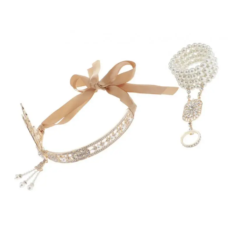 Retro Alloy Woman Hair Accessories Vintage Flapper Headdress for Bridal Shower Tea Party Festival