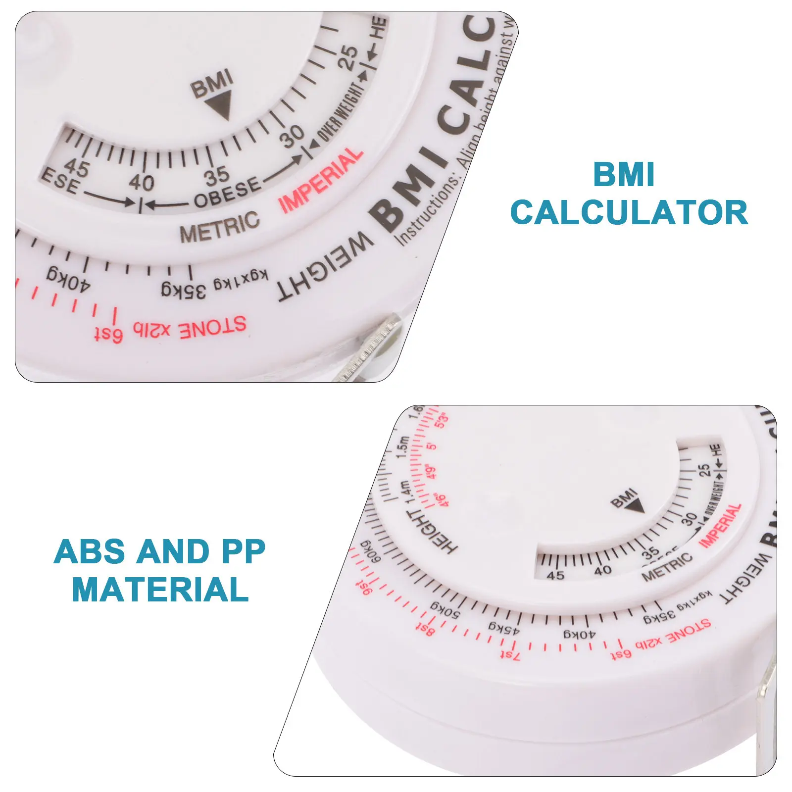 2Pcs Round Bmi Meas…