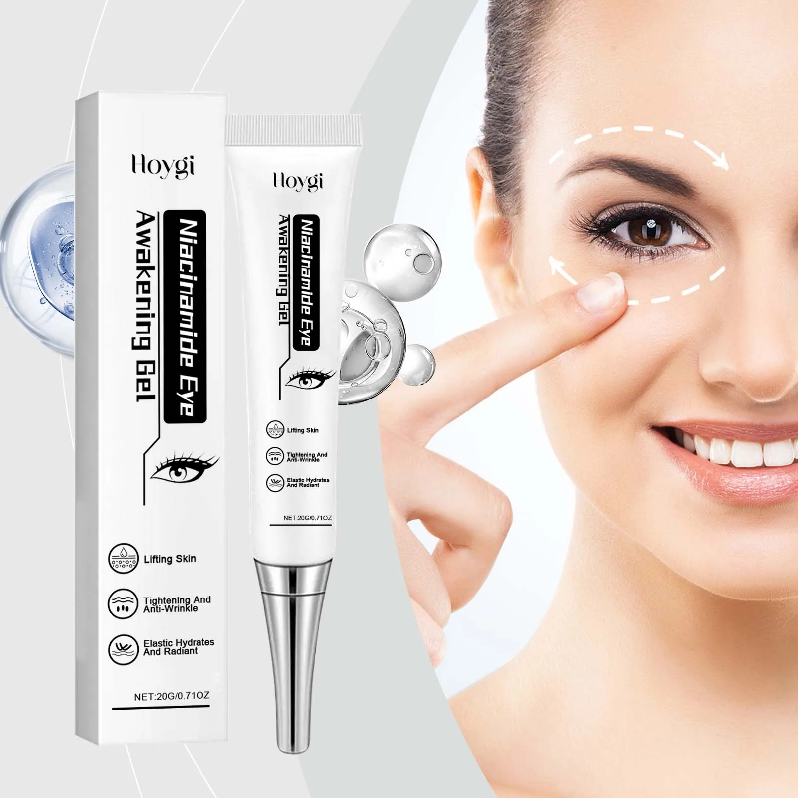 

Niacinamide Eye Gel Moisturizing Firming Eye Cream with Anti-Aging Benefits for Your Eyes Area Dark Circles and Under Eye Bags