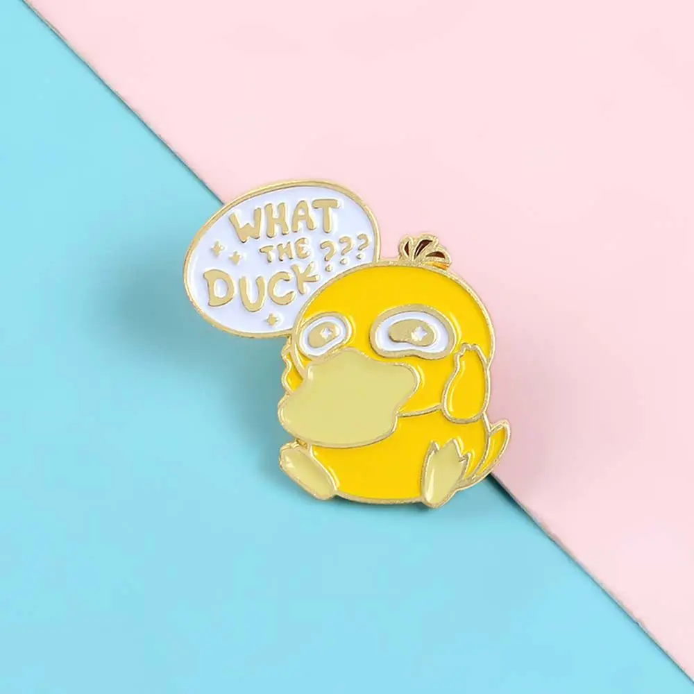 DIY Travel Commemorative Lapel Pin Little Yellow Duck What The Duck Enamel Pin Brooches Pin Yellow Duck Brooches Lapel Brooch