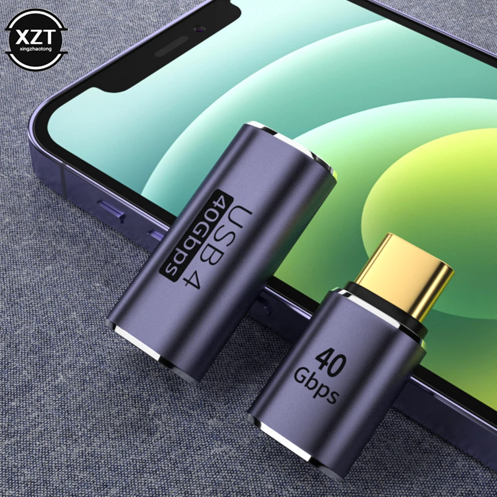 USB 4.0 PD 100W 8K 60Hz Charger Connector for Macbook 40Gbps High Speed USB C OTG U-Shape Straight Angle Male to Female Adapter