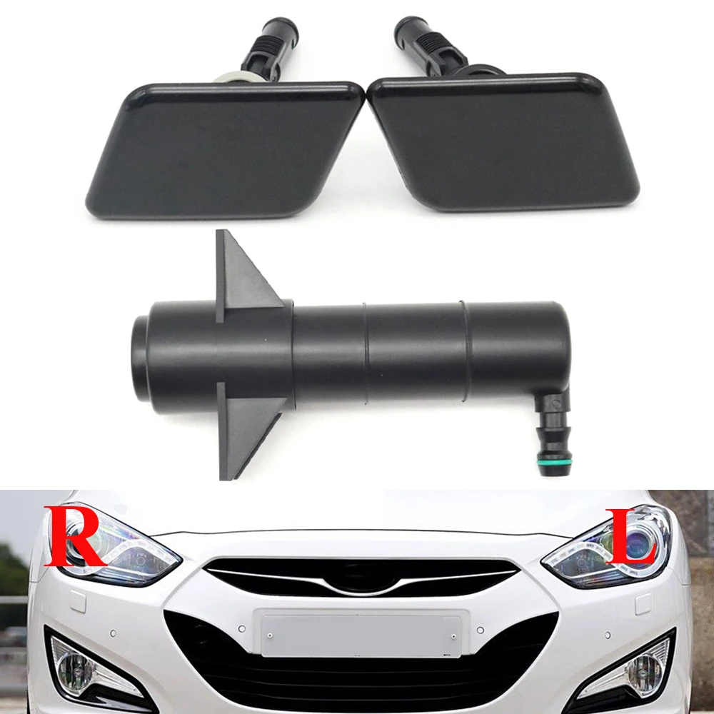 Front Bumper Headlight Washer Nozzle Cover Headlamp Water Cleaning Sprayer Pump Jet Cap For Hyundai i40 2011-2015