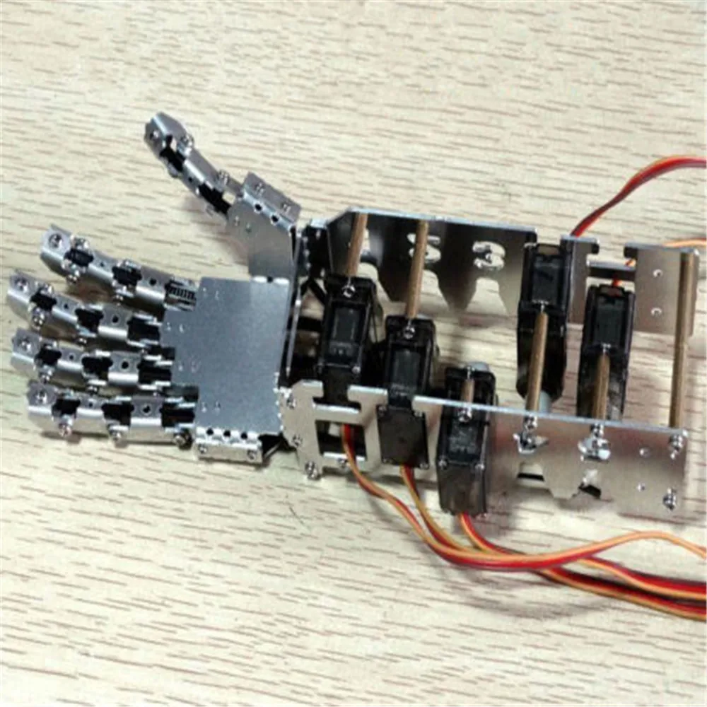 Left Right hand 5DOF Robot Hand/Five Fingers/Red/Metal Manipulator Arm/Mini Bionic Gripper DIY  parts