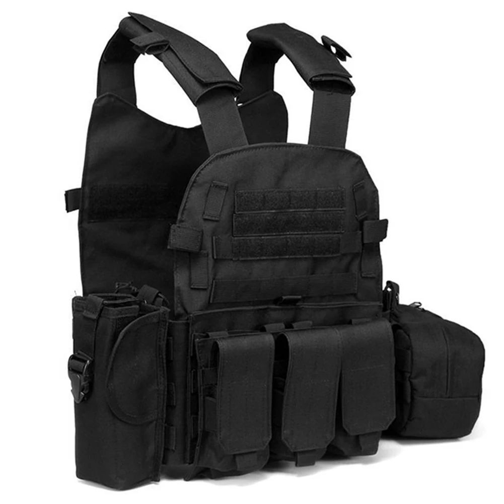 Nylon 600D Tactical Vest Body Armor Hunting Carrier Airsoft Accessories Combat MOLLE Camo Military Army Vest CS Game Equipment