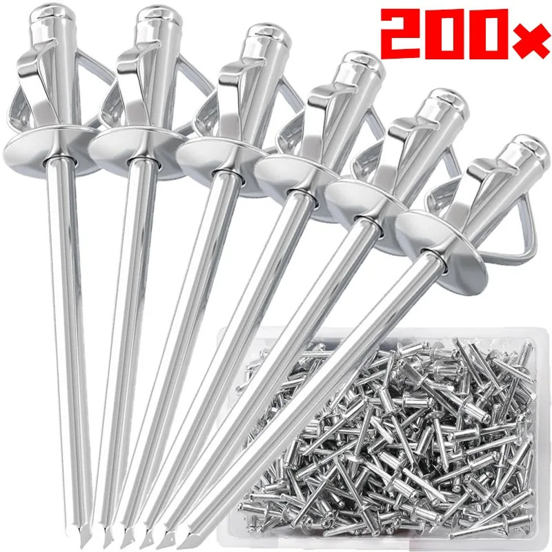 Aluminium Trifold Blind Rivets for Wood Pop Bulb Rivets Car Interior Air Conditioning Home Fixing Hardware Fastener Tools
