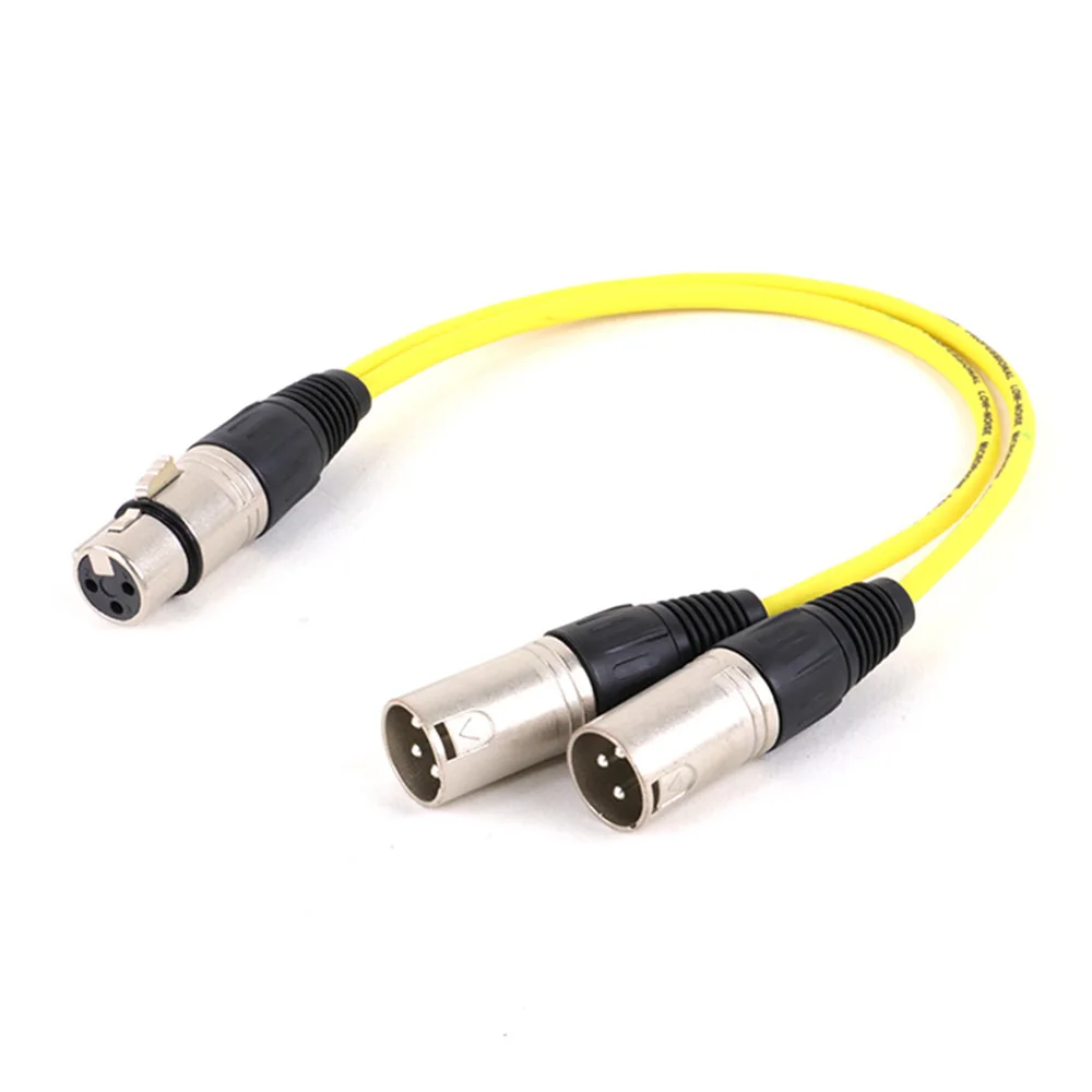 Doppio cavo XLR a 3pin maschio a cavo Audio femmina a 3pin schermato per amplificatore microfono Mixer