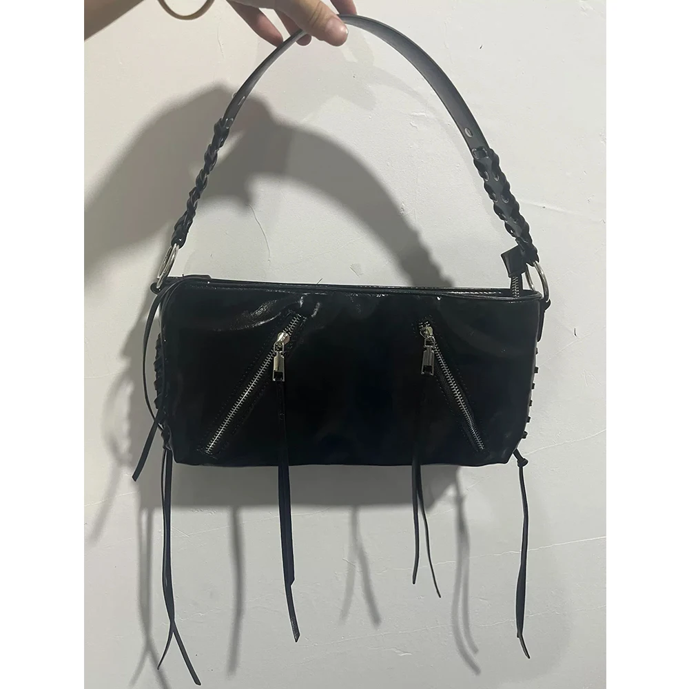 موضة خيوط حقيبة كتف بولي Leather جلد النساء حقائب اليد والمحافظ حقائب فاخرة للنساء لينة حقيبة أنيقة حمل الحقيبة مخلب
