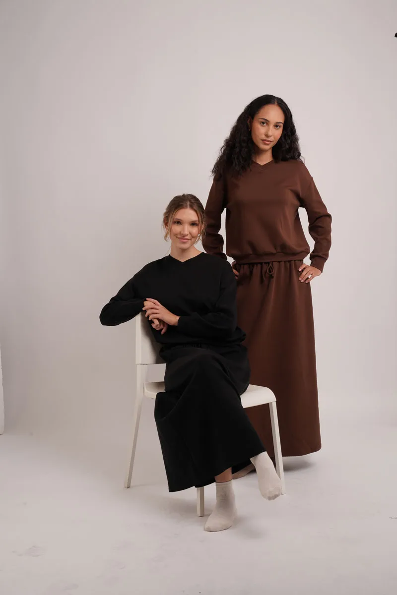AS AW26 woman oversize sportswear + Skirt set  casual woman clothes
