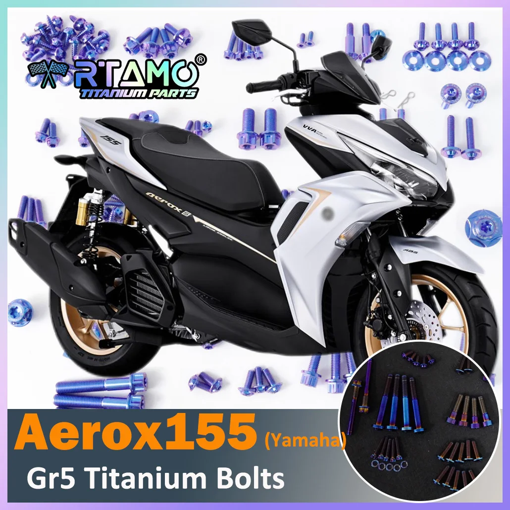 RTAMO Titanium Alloy Bolt Full Set for Yamaha Aerox 155 Motorcycle Modified Scew