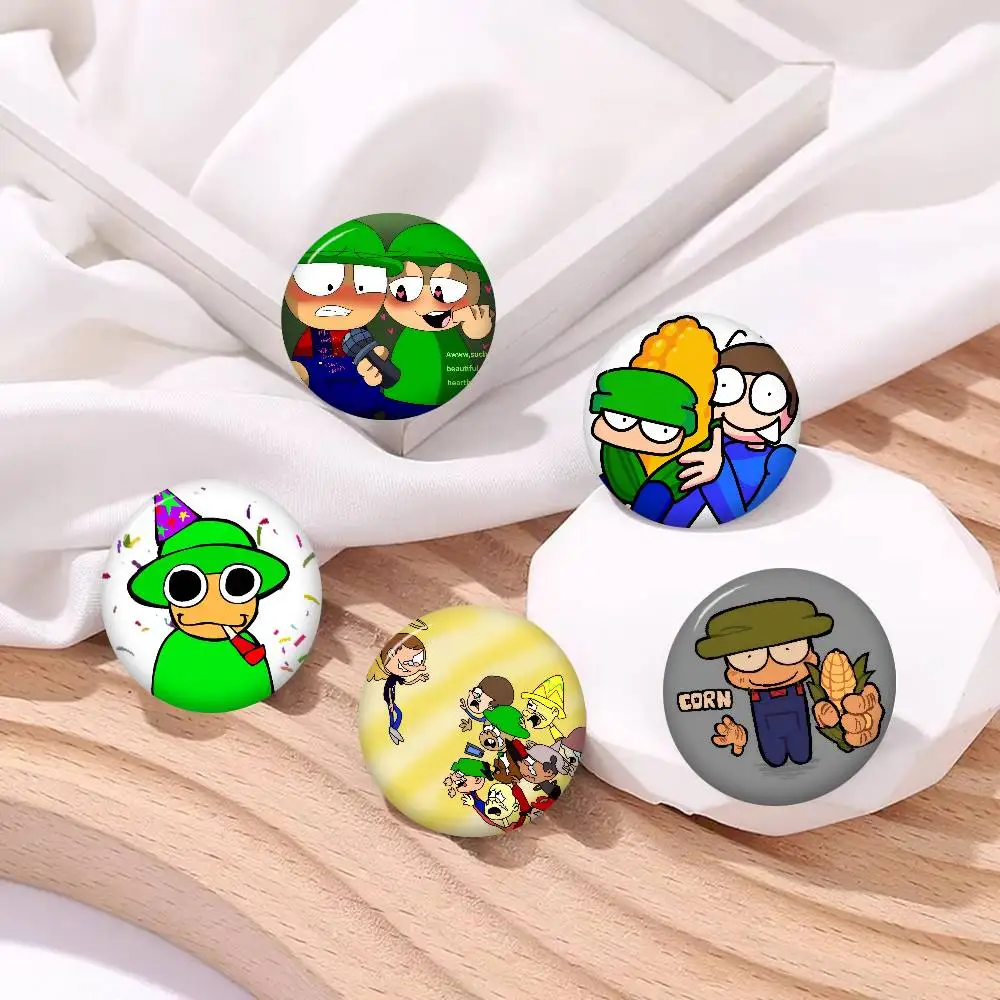 D-D-Dave and Bambi Cute Enamel  Anime Button Pin Handmade Brooch Clothes Cartoon Badge Backpack Decoration Jewelry Accessories