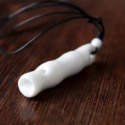 1pcs Creative Whistle Shape Design Ceramic Necklace for Women Girls Relief Anxiety Pendant Stress Panic Attack Relief Tool Gifts