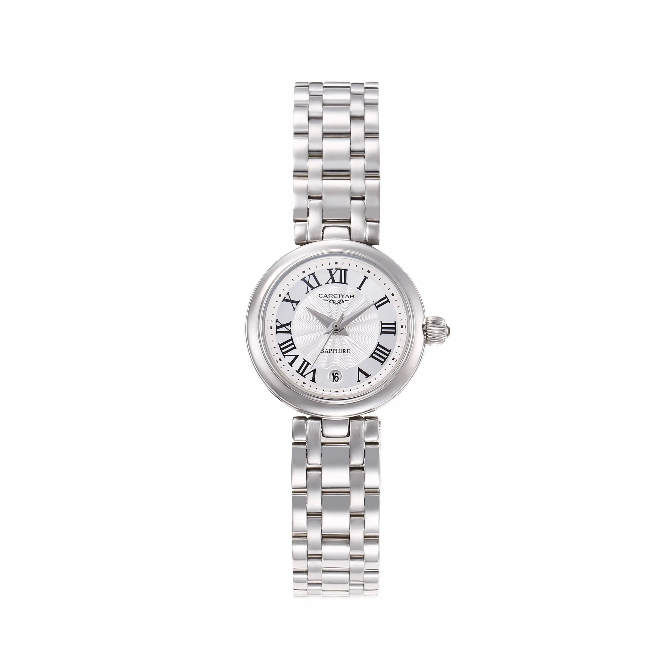 4 CARCIYAR Women's Casual Quartz Watch, Stainless Steel, World Time, Full-Featured, 26mm, Sapphire Crystal