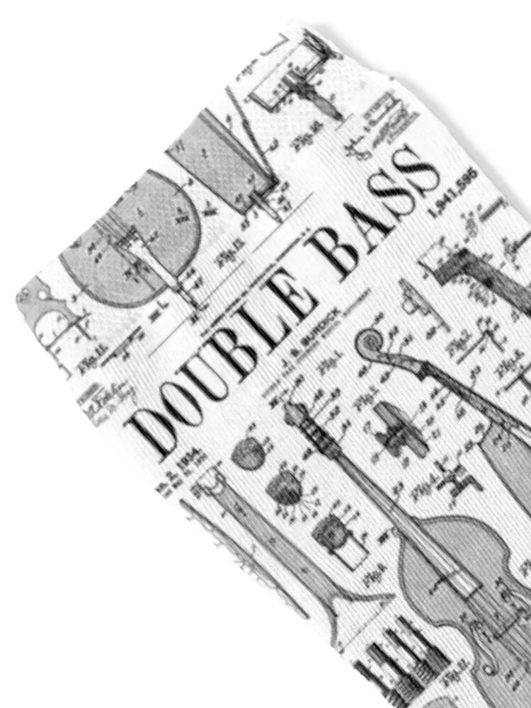 Double Bass Player Bassist Musical Instrument Vintage Patent Socks cool set Luxury Woman Socks Men's