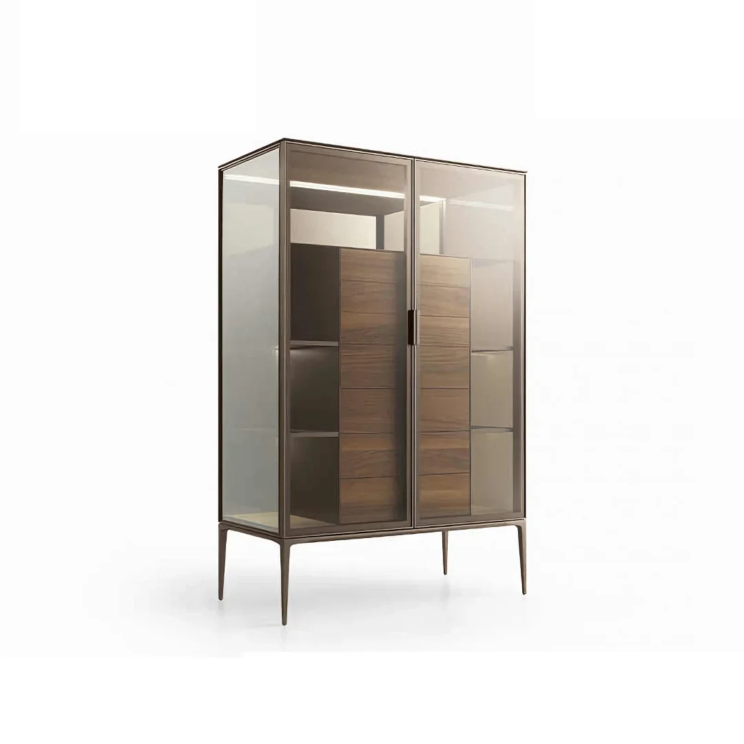 Living room high-end cloakroom wall glass display cabinet aircraft cabinet