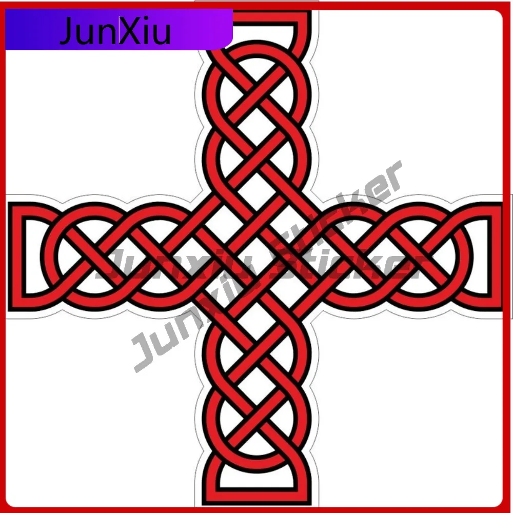 

Celtic Cross Red Irish Style Red Cross Knot Stickers Scratch Cover Sticker Car Bumper Decals Rv Window Stickers Funny Decoration
