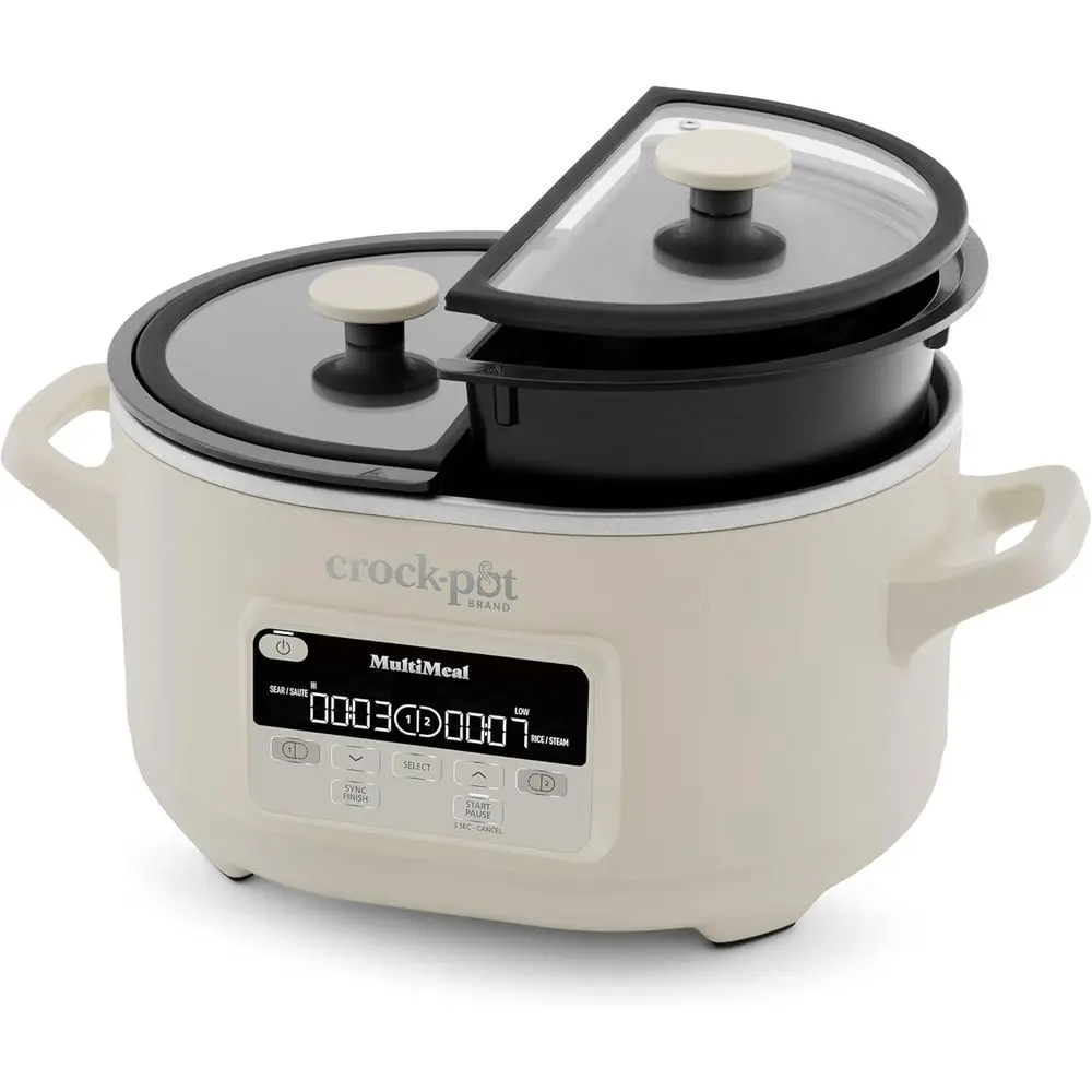 

MultiMeal Multicooker and Progmable Slow Cooker with Bake unction, Create 2 Dishes Simultaneously, Two 3.7qt Nonstick Pots eed 8