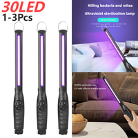 30LED Portable UV Sterilizing Lamp Household Germicidal Cleaning Tool Rechargeable Fast Sterilization Tube UVC for Home Hotel