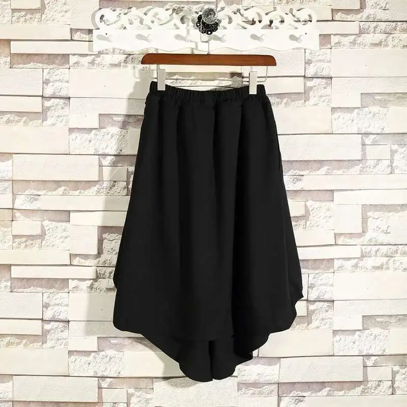 Haruku Men's Black Pants Fashion Personality Summer Style Harem Baggy Brand Straight Eight Character Pop Casual Shorts