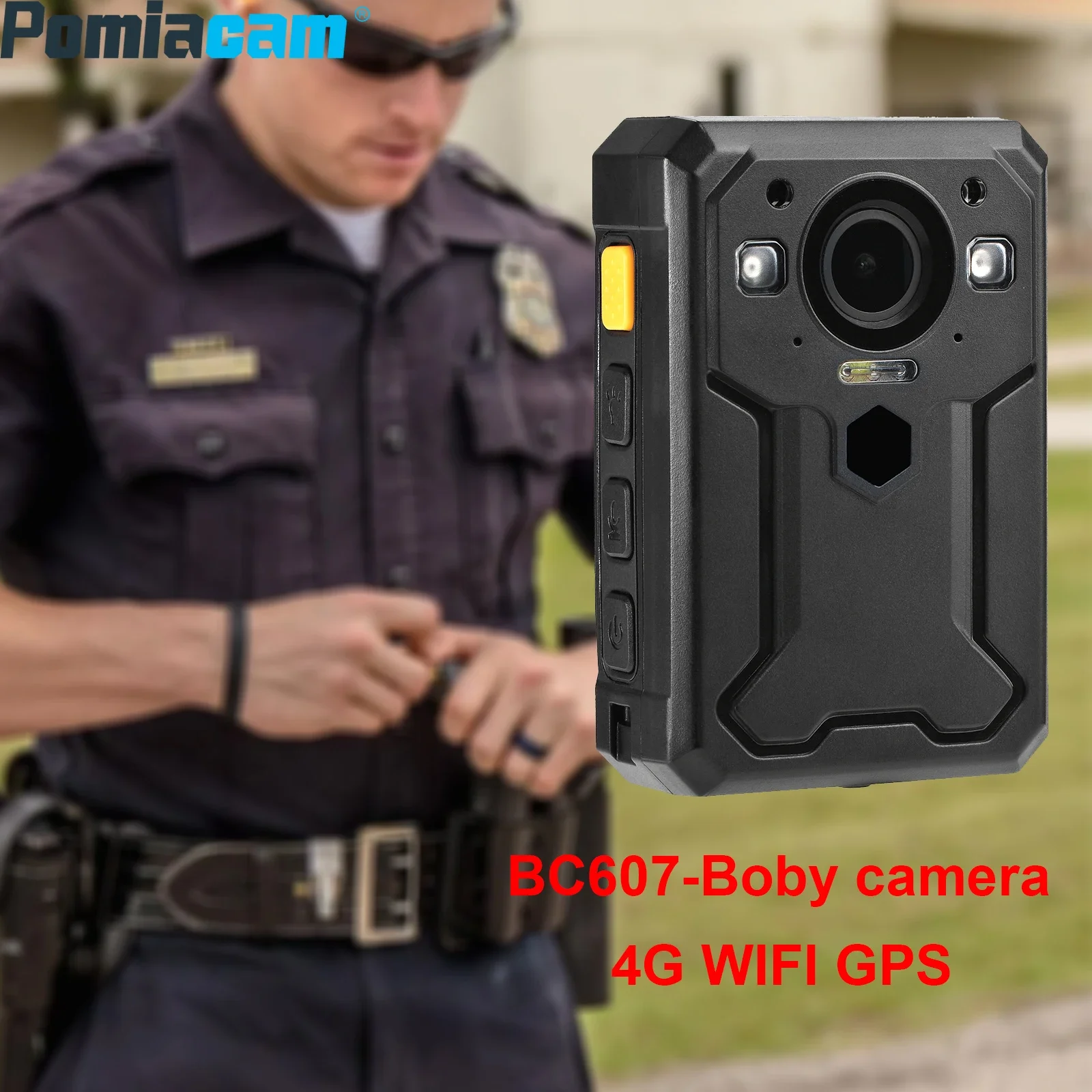 BC607 Body Worn Camera Built-in Battery 17 Hours Recording Time with GPS Track Night Vision IP67 Waterproof Portable Body Camera
