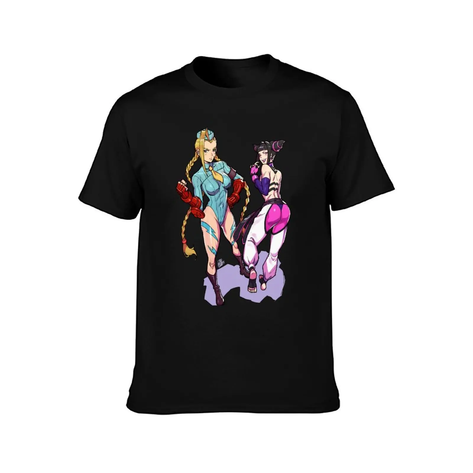 Cammy, Juri fanart T-Shirt hippie clothes man clothes basketball graphic tees Blouse t shirt men 100℅ cotton