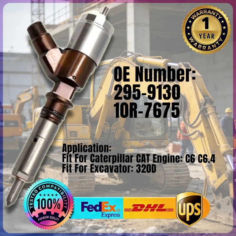 Fuel Injector 295-9130 10R-7675 2959130 10R7675 For Caterpillar CAT Engine C6 C6.4 Excavator 320D