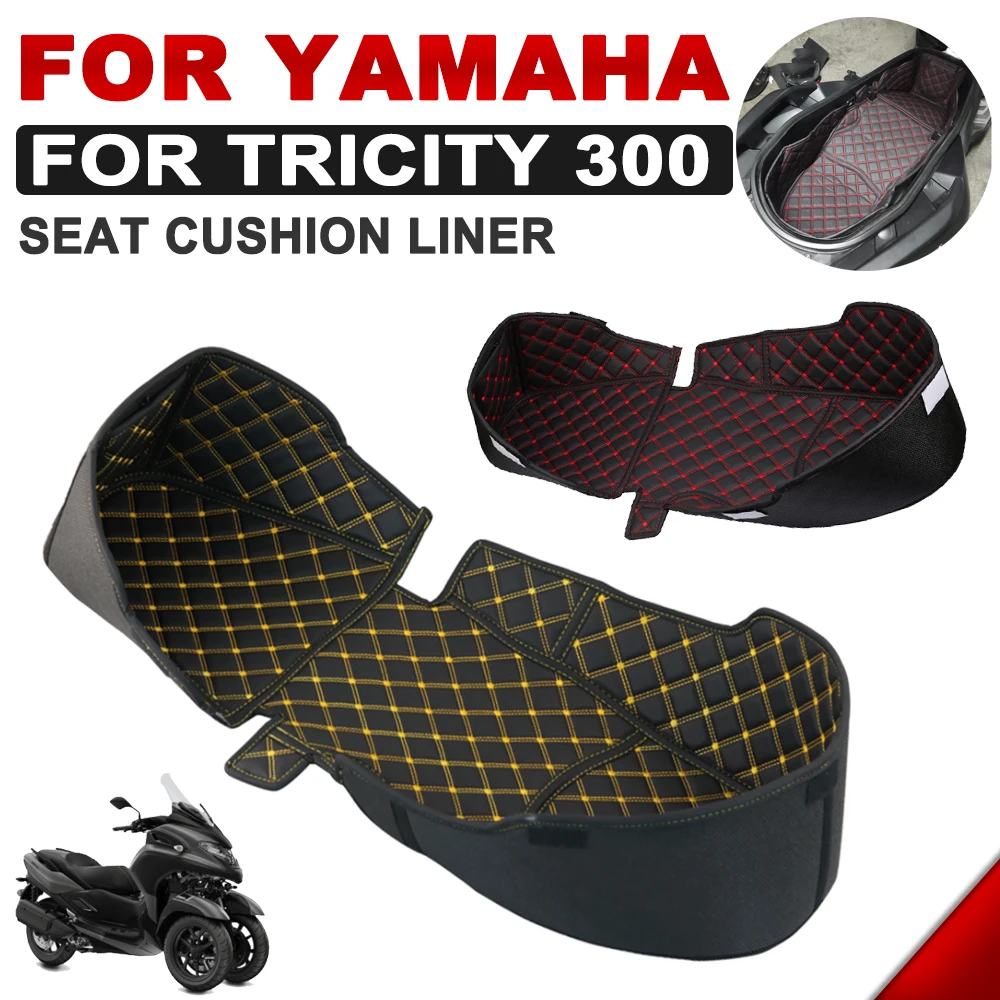 

Seat Bucket Storage Box Leather Rear Trunk Cargo Liner Pad Protector For Yamaha TRICITY 300 TRICITY300 Motorcycle Accessories